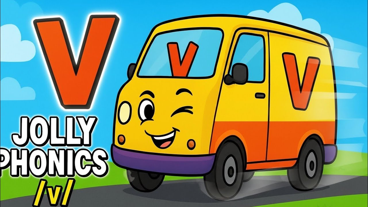 The /v/ Sound 🔊 | Jolly Phonics | Learn English Phonics for Kids Step by Step