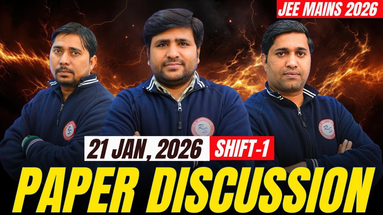 JEE Main 2026 Shift 1- 21st Jan 2026  I  LIVE Paper Discussion🔥 | Best IIT Coaching in KANPUR
