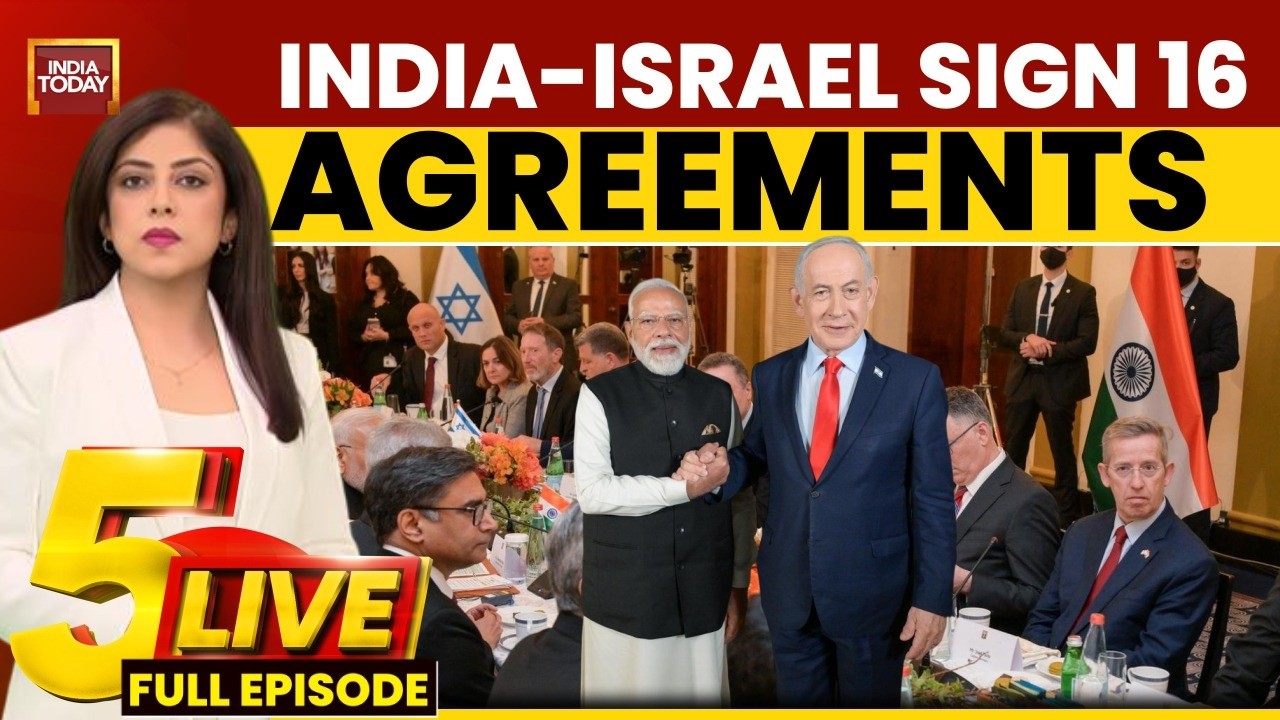 India-Israel Sign 16 Agreements | PM Modi Angry Over NCERT Textbook Row | 5Live With Sneha Mordani