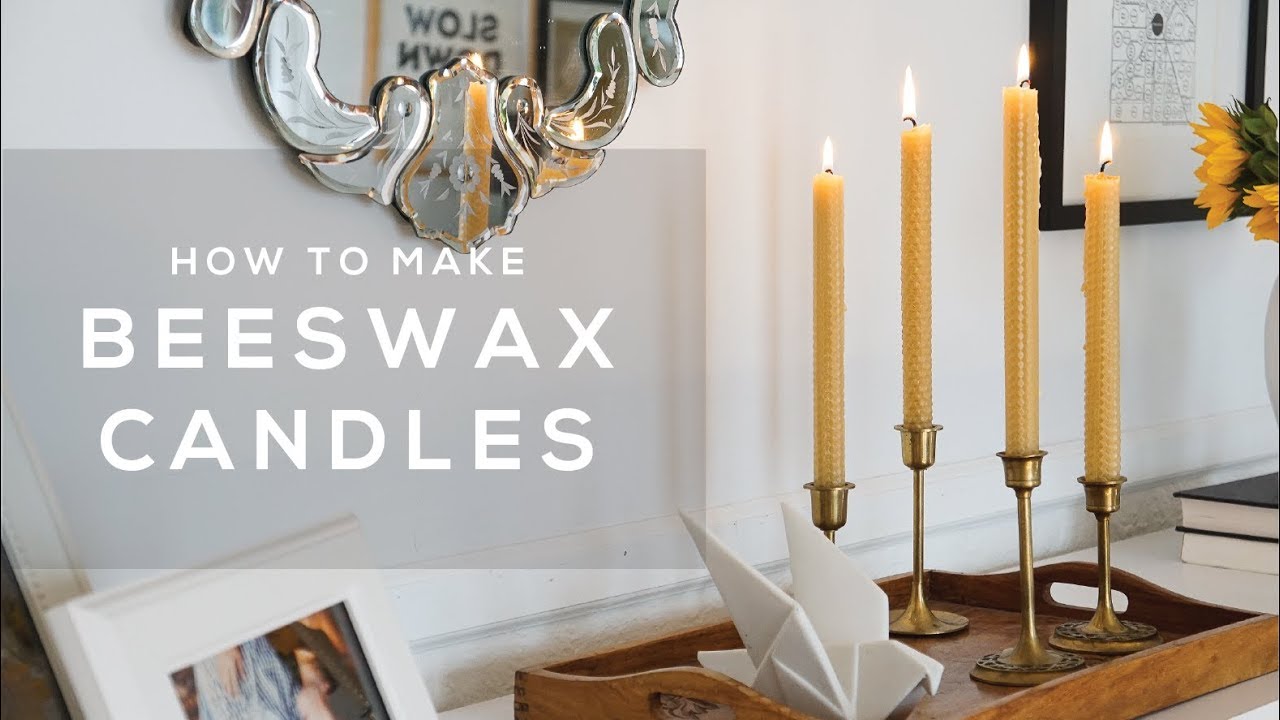 How to Make EASY Beeswax Taper Candles