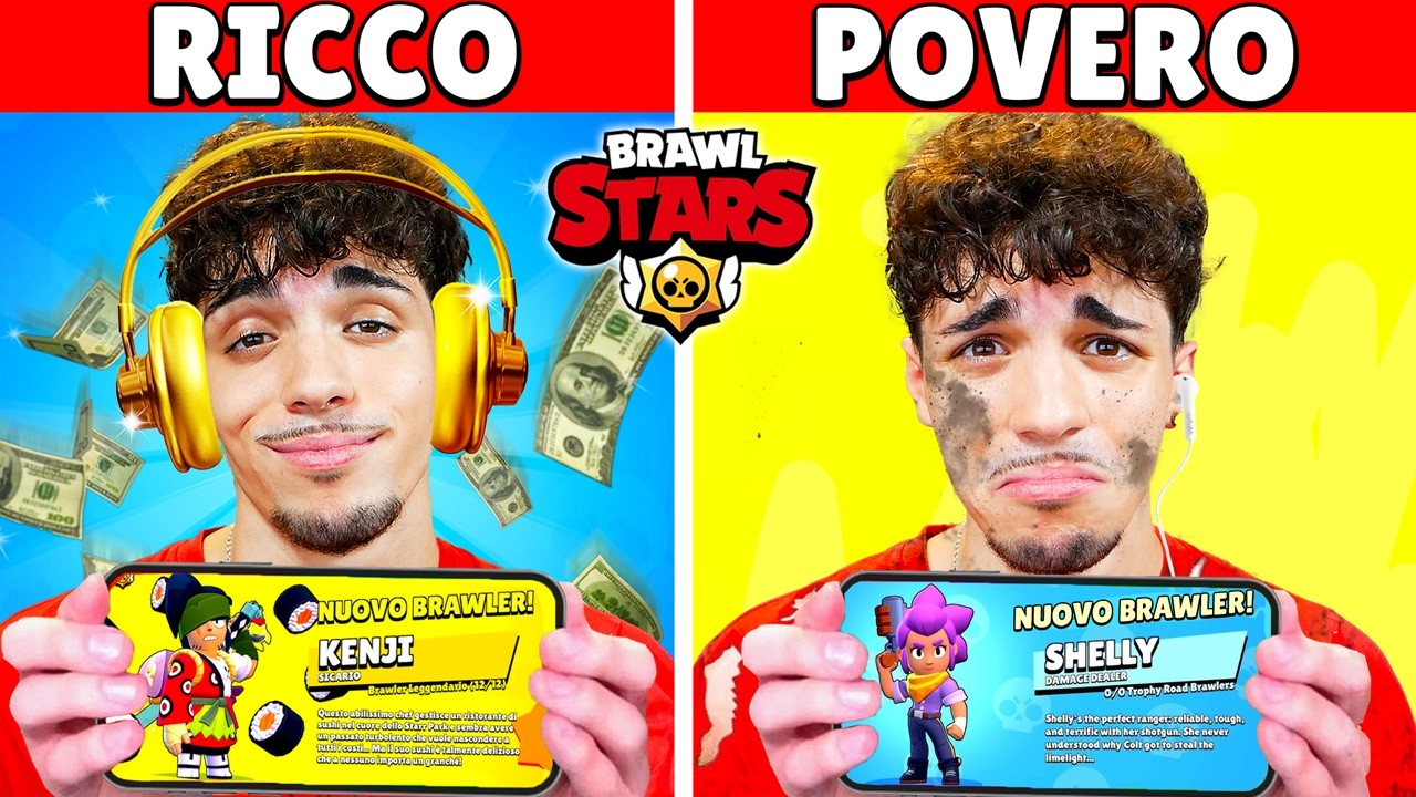 RICCO vs POVERO su BRAWL STARS! 🤑🆚☹️ CHI &egrave; IL PI&Ugrave; FORTE?