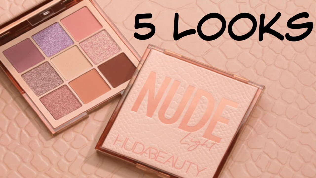 5 Looks - Huda Nude Obsessions Light Palette