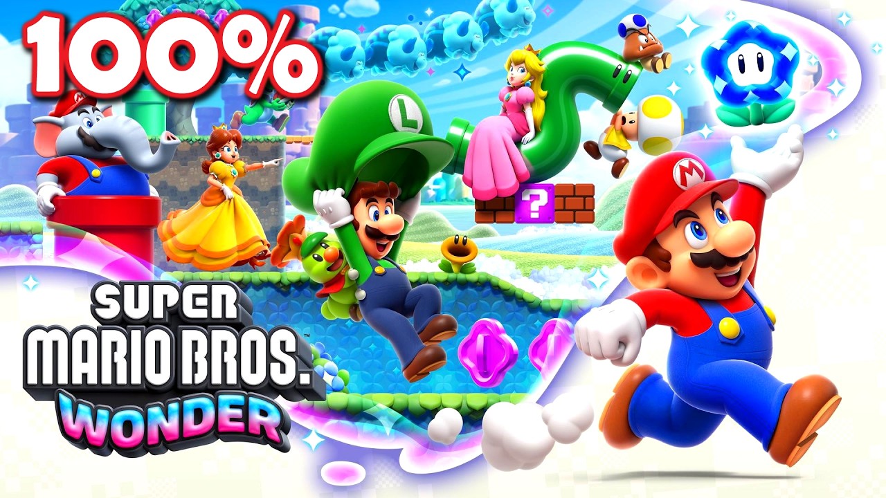 (2 Players) Super Mario Bros Wonder: 100% FULL GAME WALKTHROUGH *All Secret Exits, All Purple Coins*
