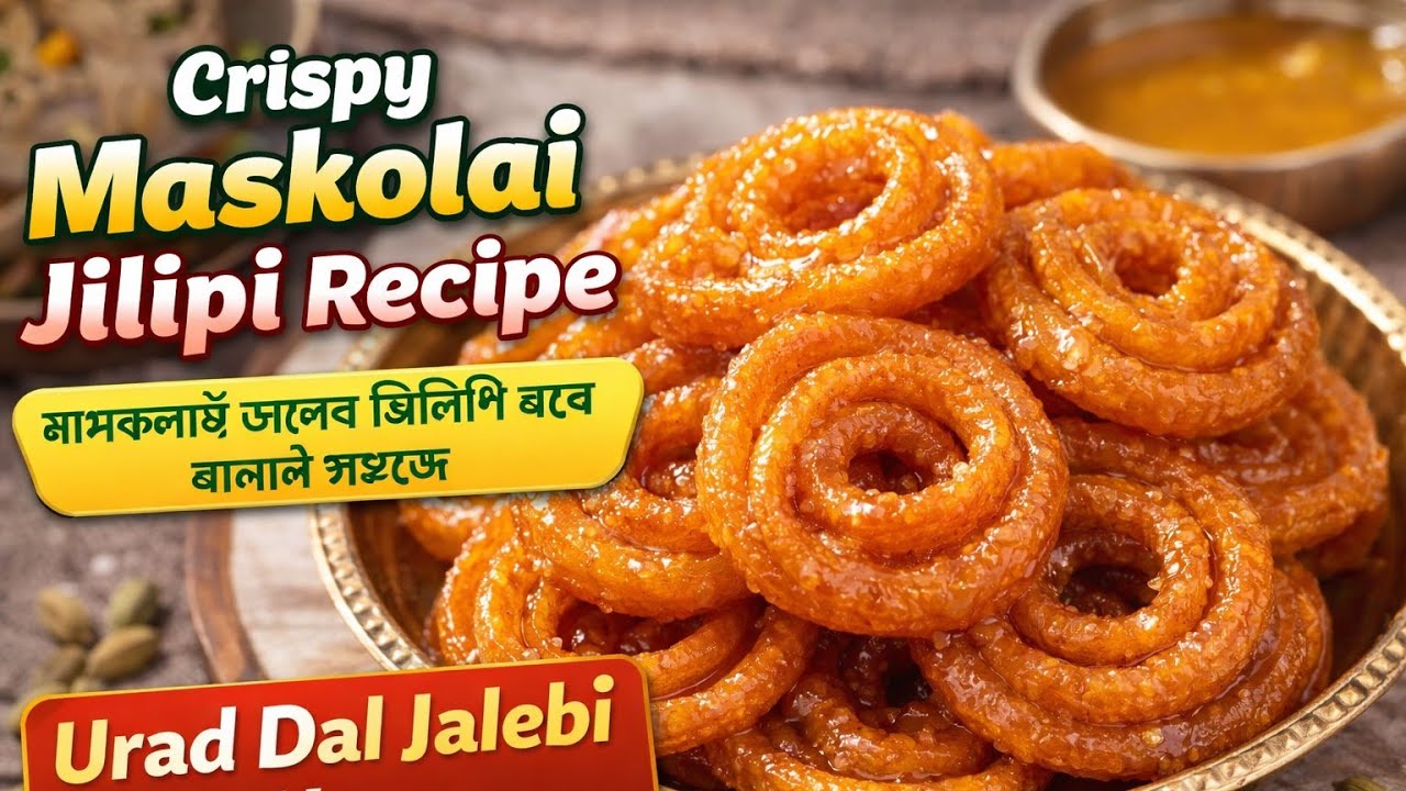 Special Maskolai Jilipi Recipe | মাসকলাই ডালের খাস্তা জিলিপি ঘরে বানান সহজে