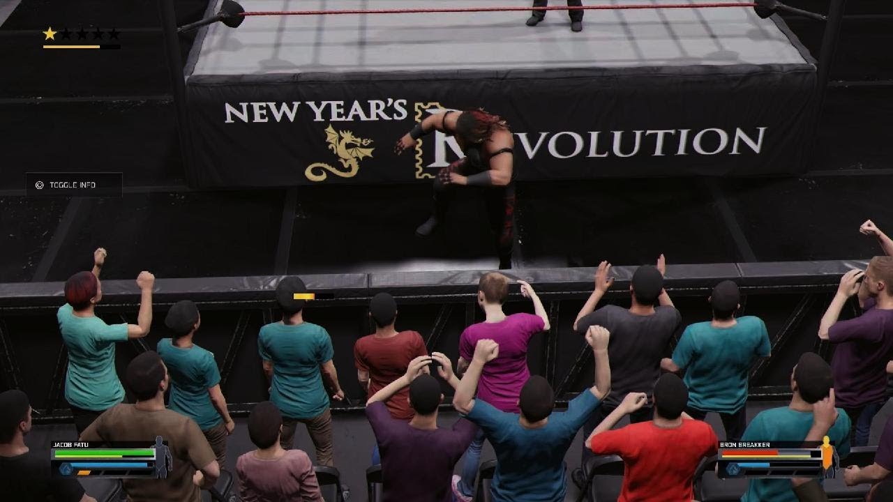 WWE 2K25_Bron Breakker Ai vs Jacob Fatu Ai