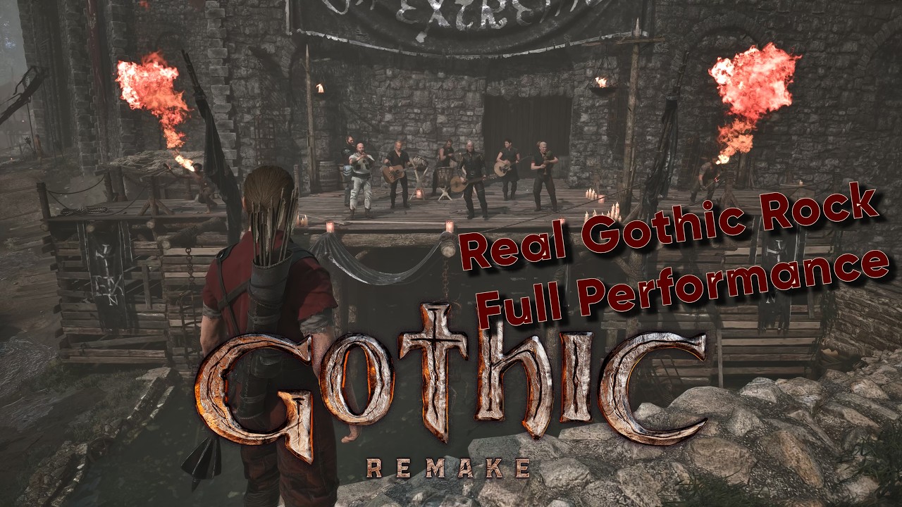 Gothic 1 Remake Real Gothic Rock Performance. Epic In‑Game Rock Show