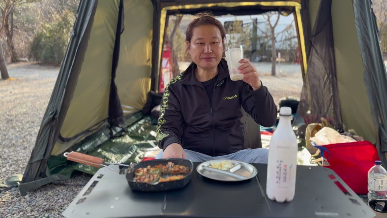 양평 해밀야영장 감성 솔로캠핑 | 해물파전 골뱅이탕 먹방#와우캠핑