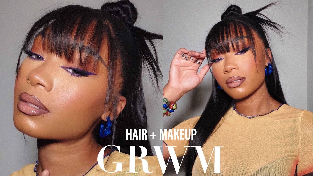 Y2K Inspired Hair + Purple Liner Makeup Look | Isee Hair Co.