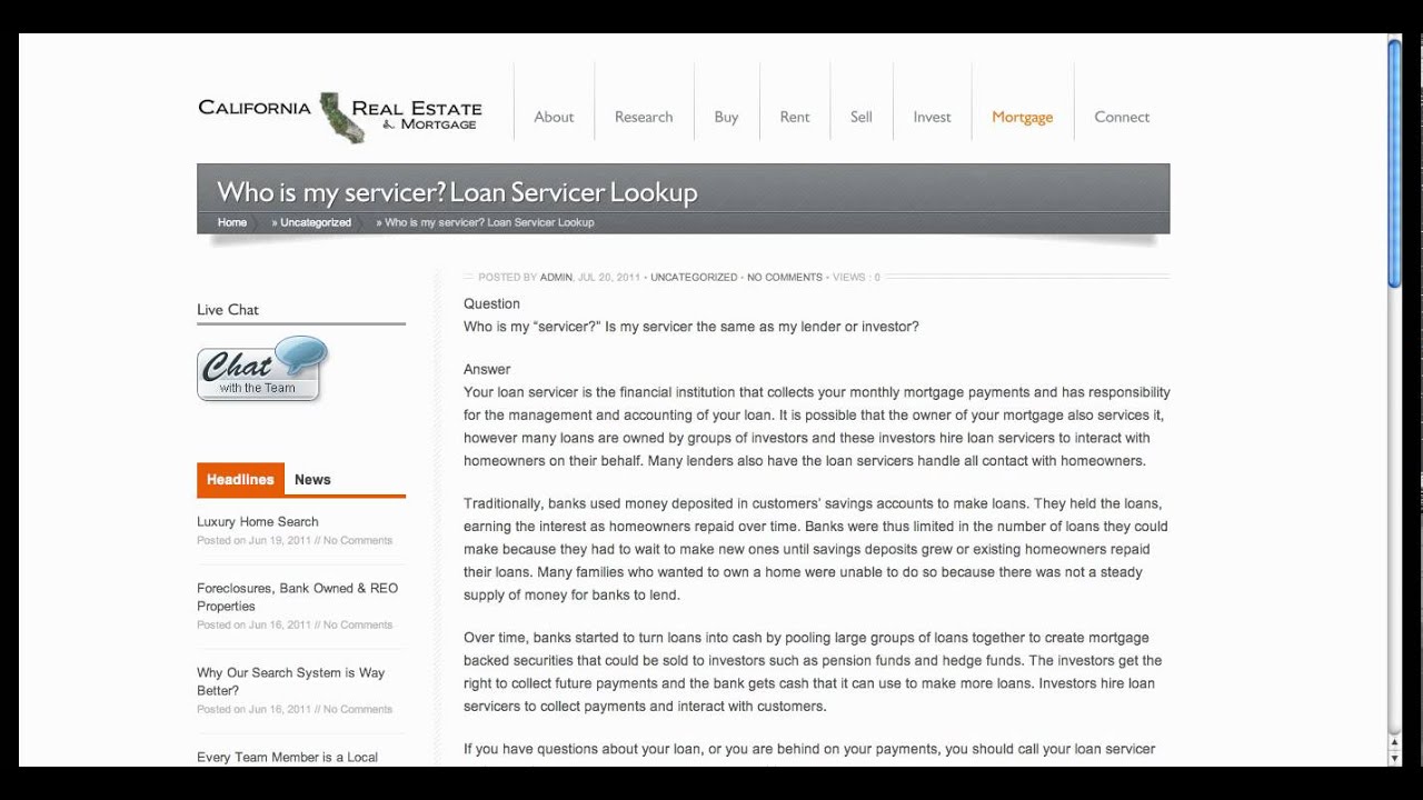 Who Owns My Loan? Mortgage Loan Servicer Lookup