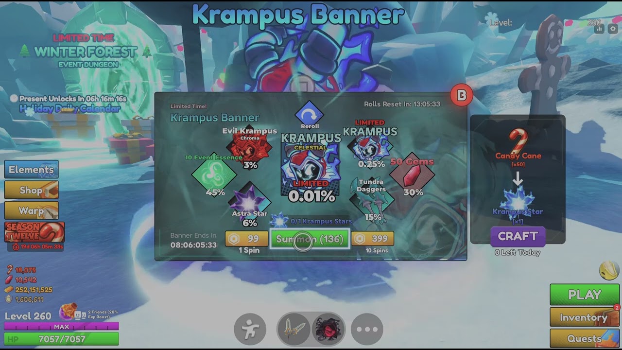 New Krampus Banner 200 Rolls and showcase new skins