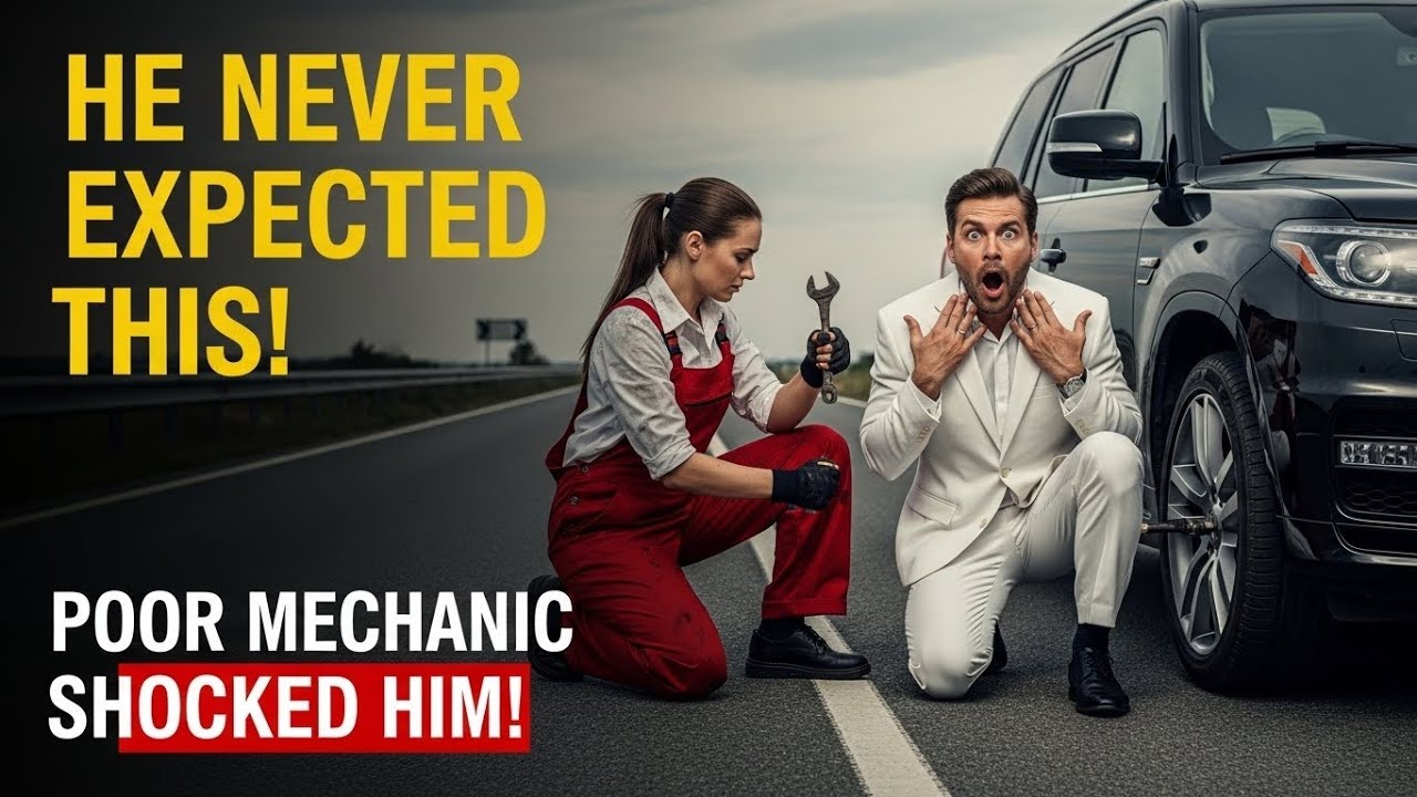 How a Billionaire Fell in Love with a Poor Female Mechanic Who Helped Him on a Stormy Night