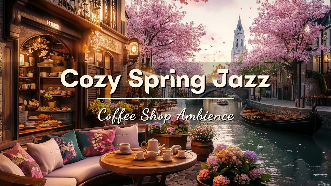 Happy March Spring Jazz Music for Studying 🌸 Cozy Coffee Porch Ambience & Soft Jazz Background Music