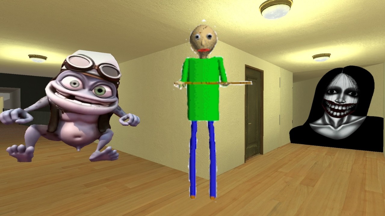 Garry’s Mod Funny Moments with Baldi & Crazy Frog#Nextbots_#Garry's world 200k