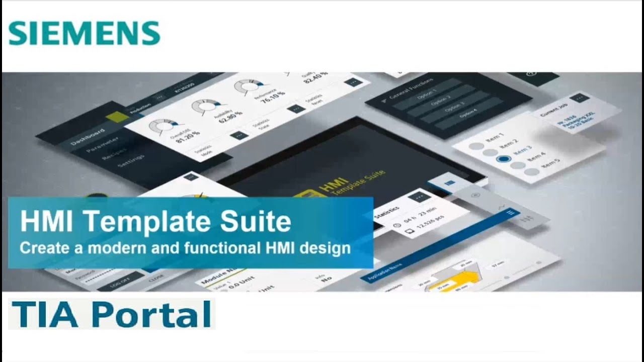 SIMATIC HMI Template Suit | Create a Modern & Functional HMI Design