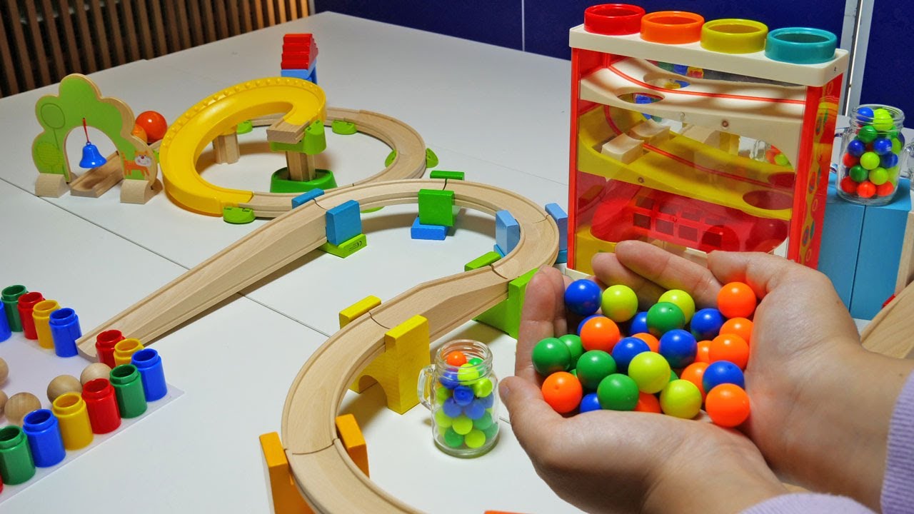 Big Marble Run Race ASMR ★ Assembly and relaxing sound of wood