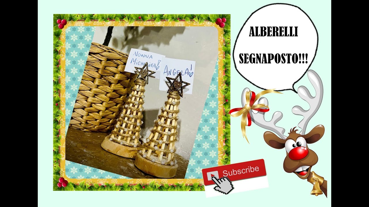 DIY-TUTORIAL SEGNAPOSTO FACILE SEMPLICE E VELOCE-ALBERELLI DI NATALE FAI DA TE-NATALE 2022