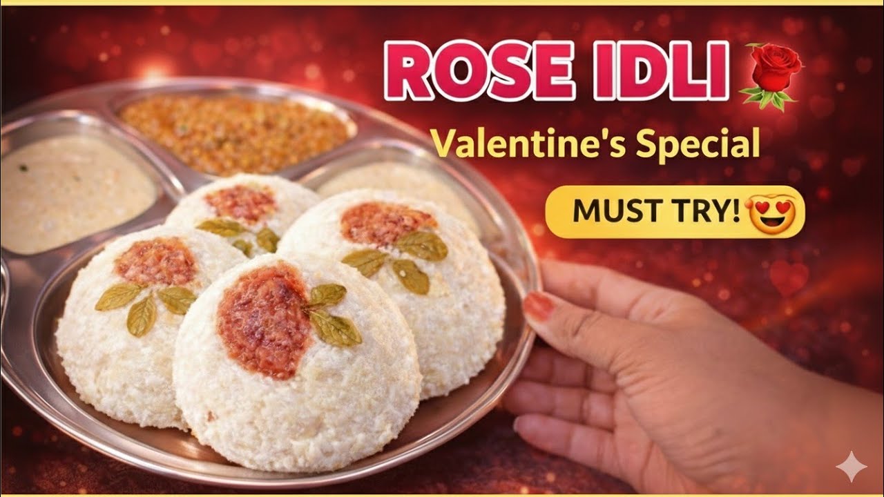 Soft & Spongy Rose Idli Recipe 🌹 | Bina Mould ke banayein itni sundar Idli!