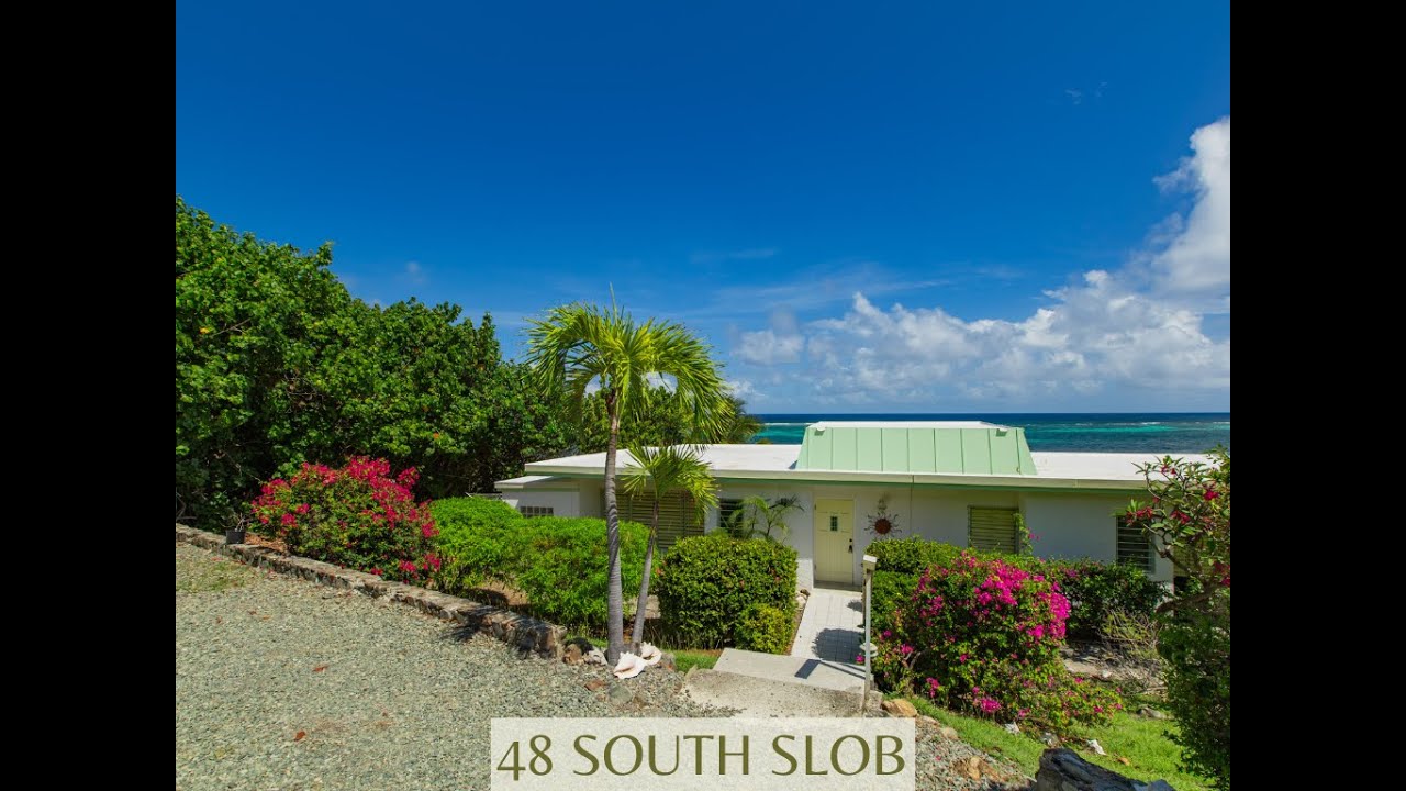 Take a tour of this Private Oceanfront Home on the South Shore of St. Croix 2/2 with pool
