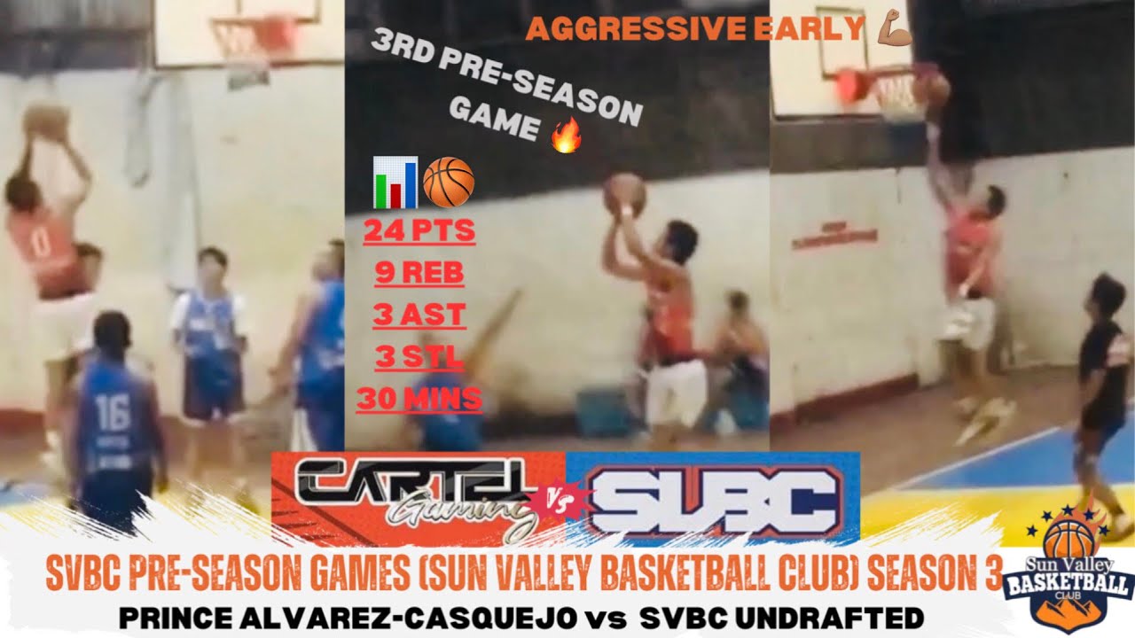 Prince Alvarez-Casquejo Scores 24 PTS in SVBC Pre-Season| CARTEL GAMING vs SVBC Undrafted| SVBC S3