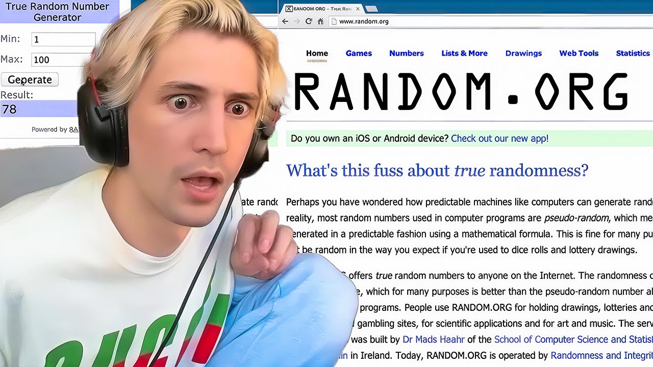 xQc отреагировал на одно из самых запутанных видео Vsauce: что такое случайность?