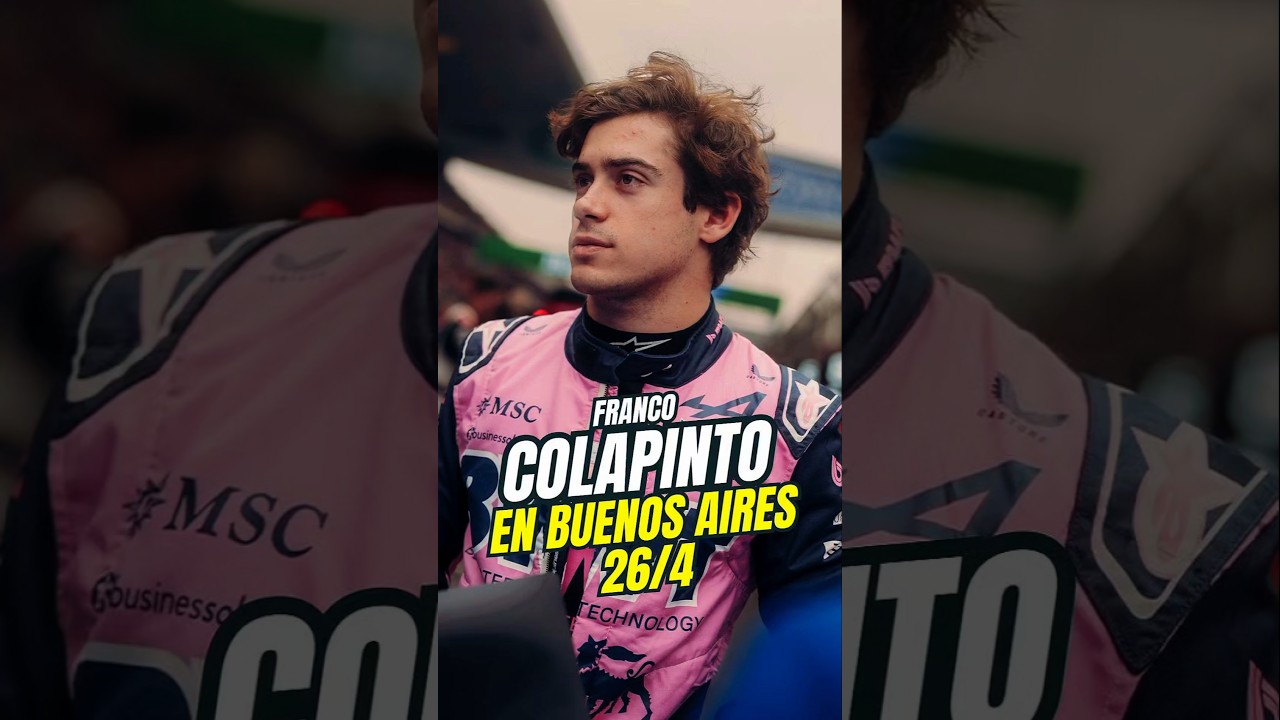 Franco Colapinto va a manejar un F&oacute;rmula 1 en Buenos Aires!!!