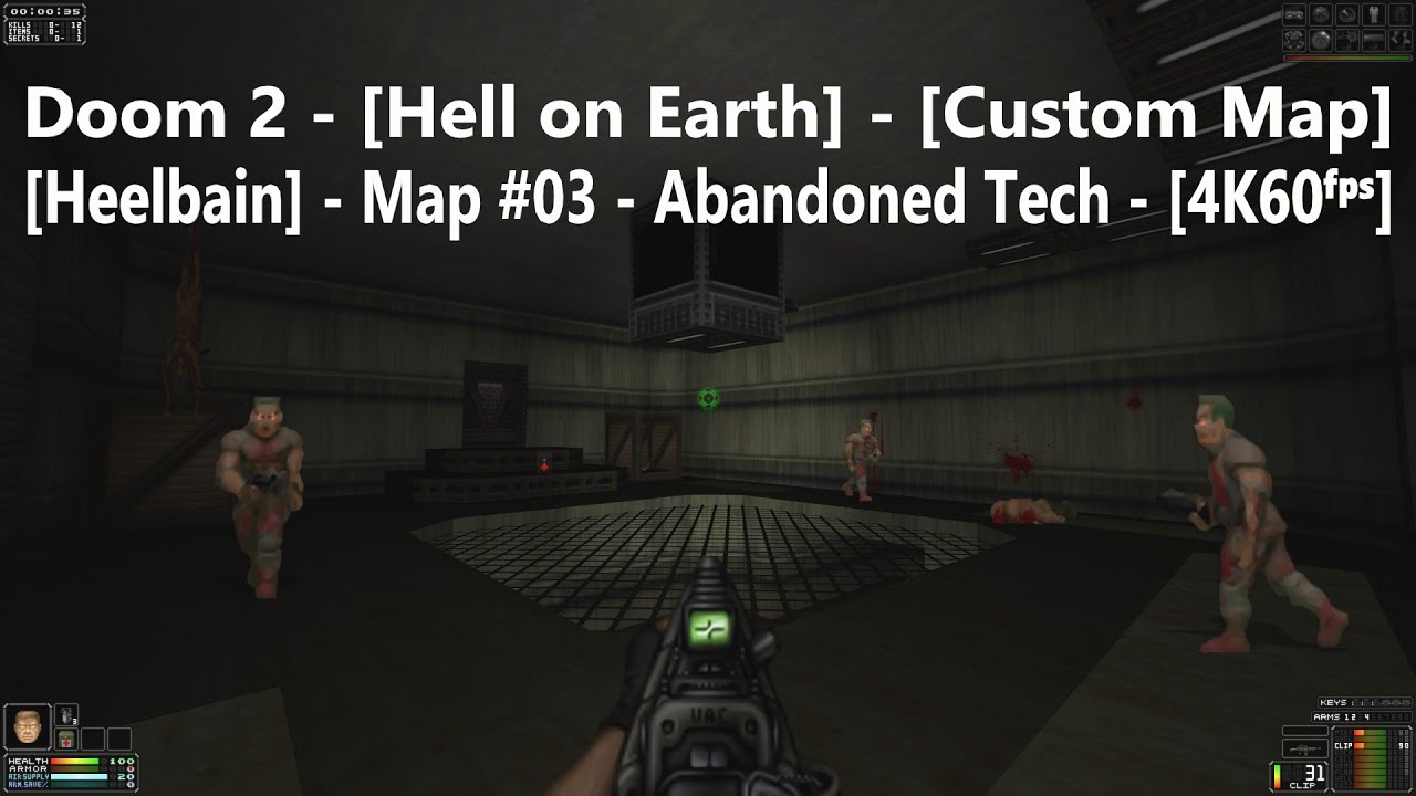 Project Brutality 3.0 - Doom 2 - [Heelbain﻿] - Map #03 - Abandoned Tech - [4K60ᶠᵖˢ]