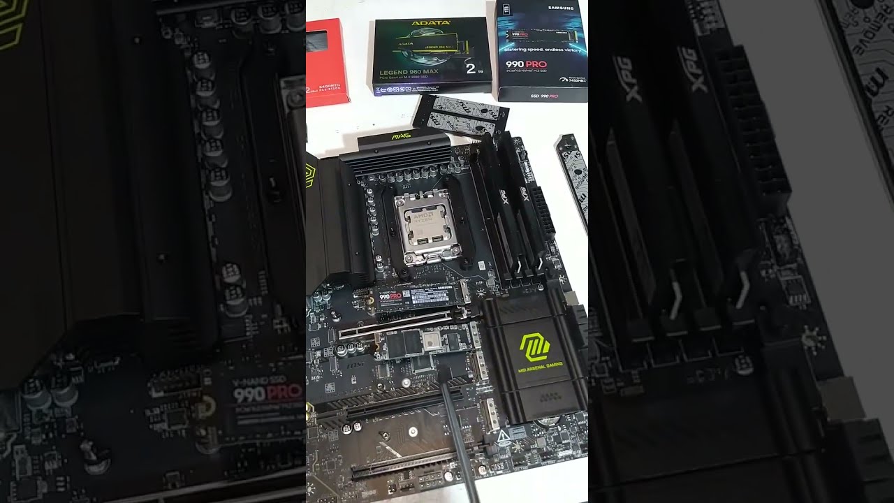 Правильная установка SSD M2 на материнской плате MSI MAG B850 TOMAHAWK MAX. Про защиту от изгиба SSD