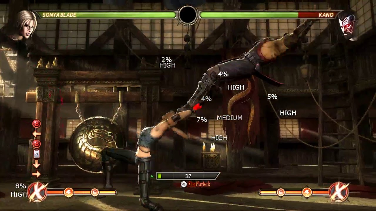 Mortal Kombat 9-Sonya Blade Combo