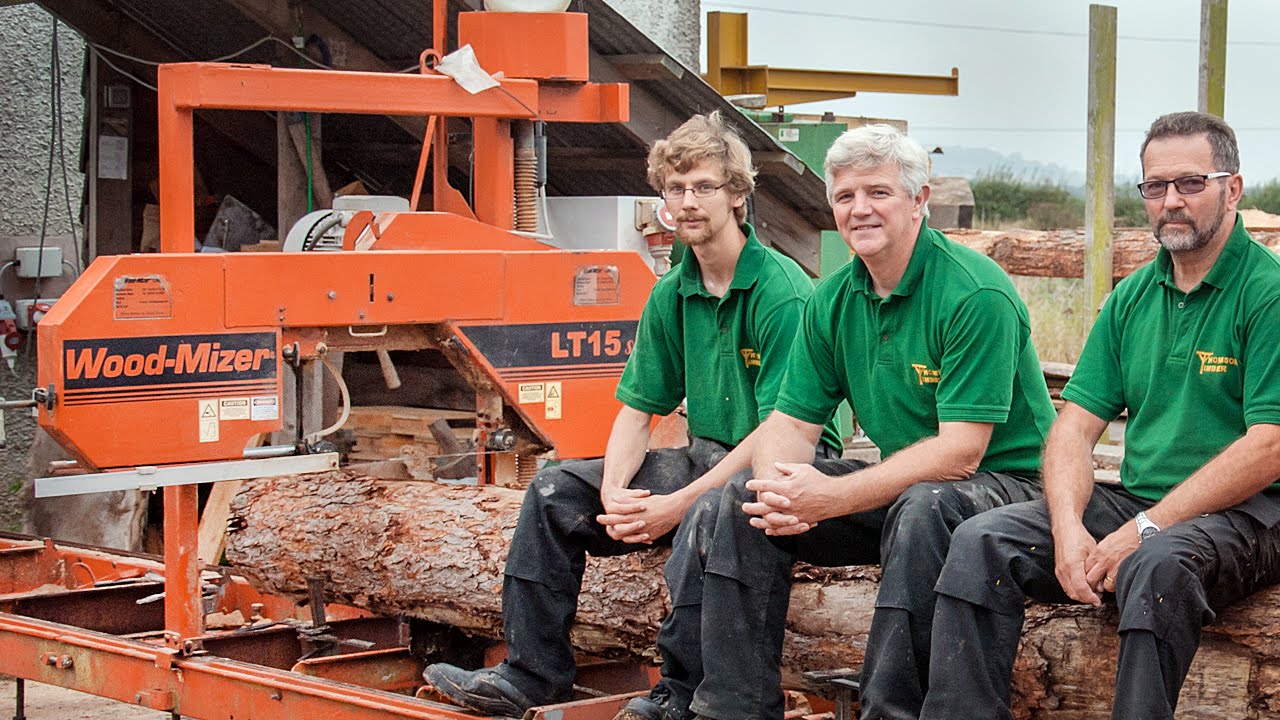 Traditional timber frame building in Scotland with Wood-Mizer LT15 sawmill