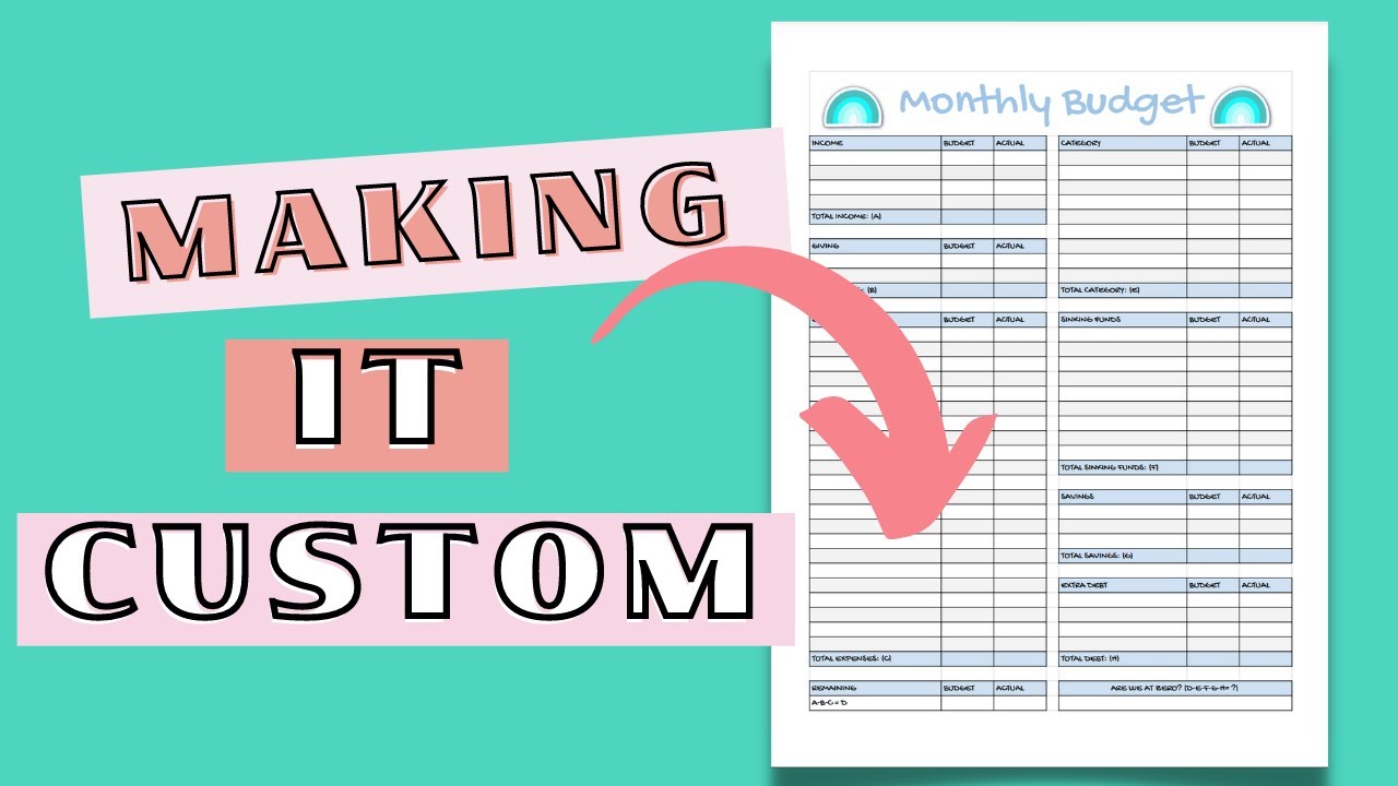 Как создать распечатываемый ежемесячный бюджет с помощью Google Sheets | Naturally Lizzie