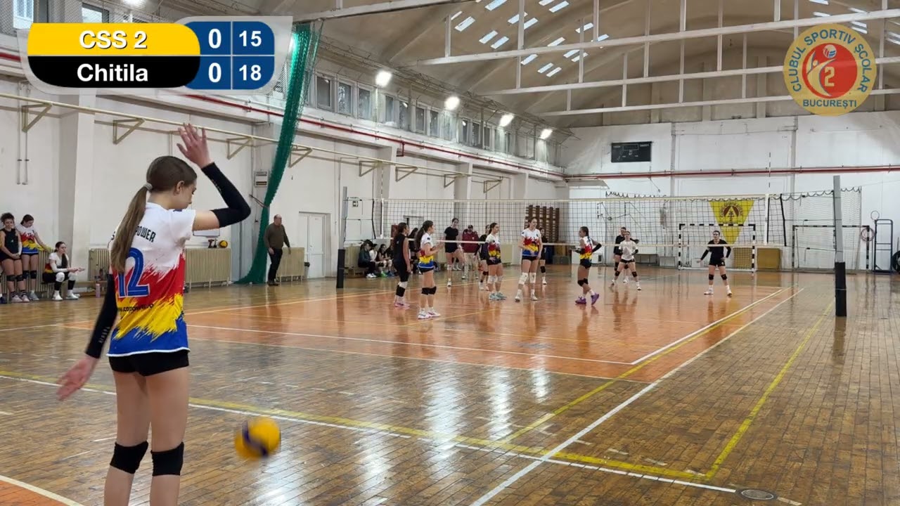 4K / Volei feminin U17 / Meci amical / 17.02.2026 / CSS 2 - Chitila / Set 1