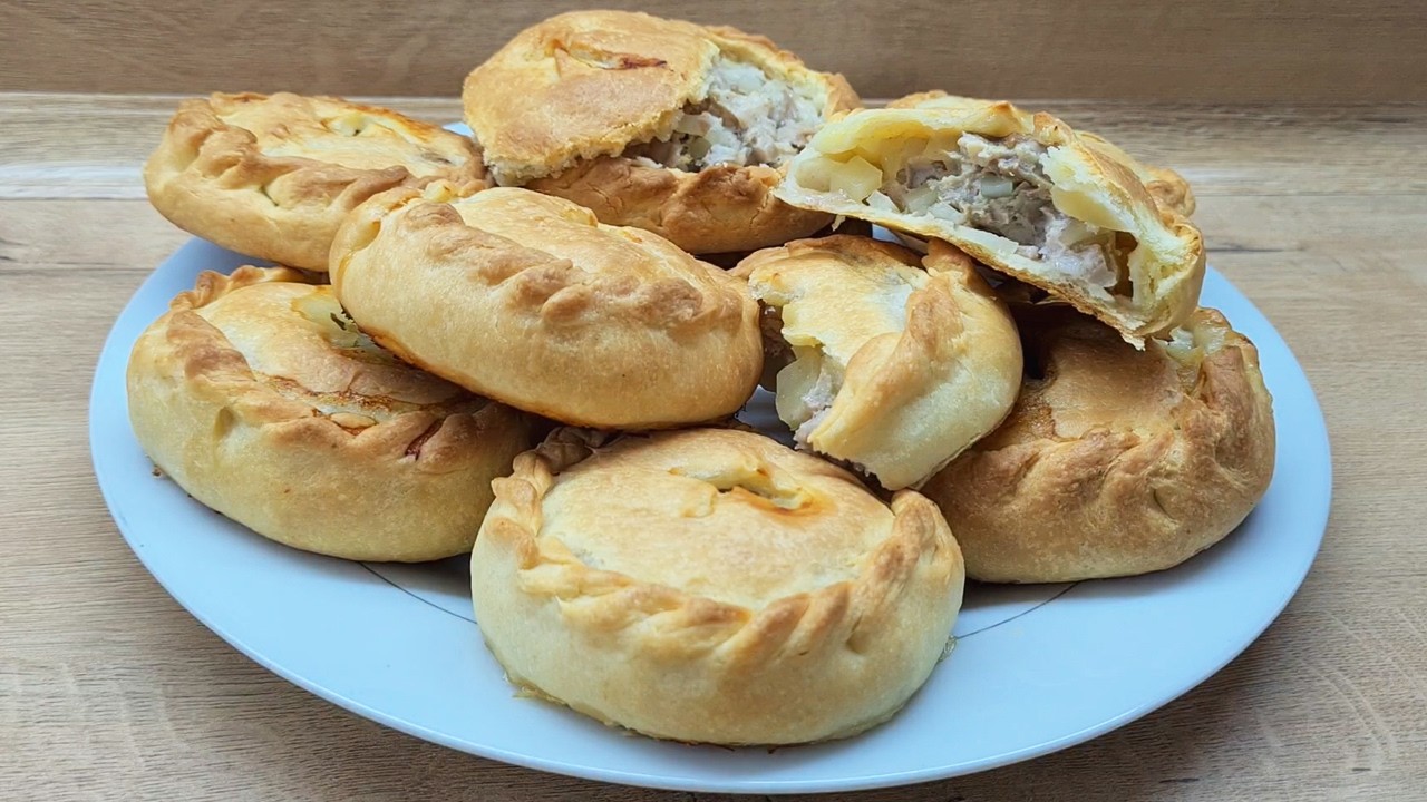 Мини ПИРОГИ с картофелем и мясом! Пироги бесподобны! Тонкое тесто, много начинки, ВКУСНО Без дрожжей