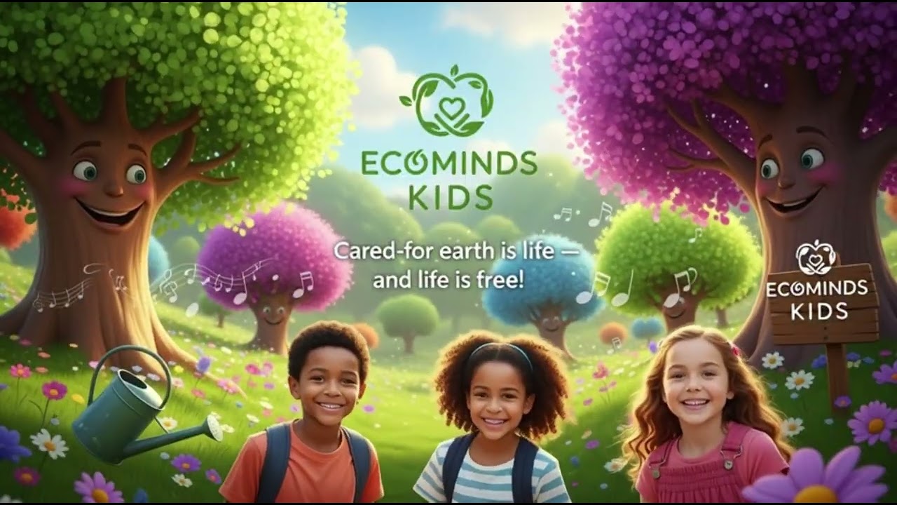 Children's Music:🎶Happy Earth, Happy Plant.#ecomindskids #harmonyforest #naturepreservation    🎼