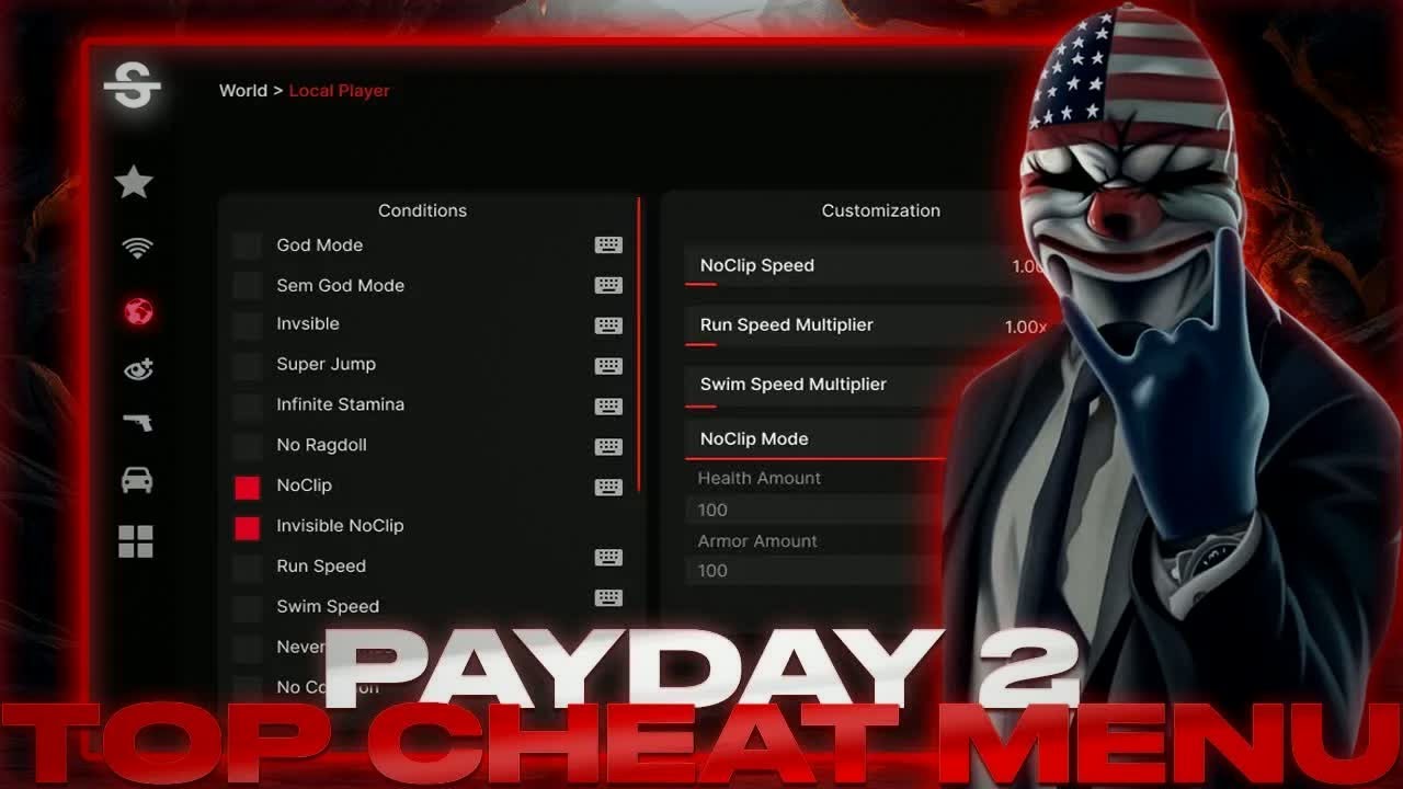 PayDay 2 New Cheat Menu | Greated Mods For PD2 | Many Functions | FREE Download 100% Premiere