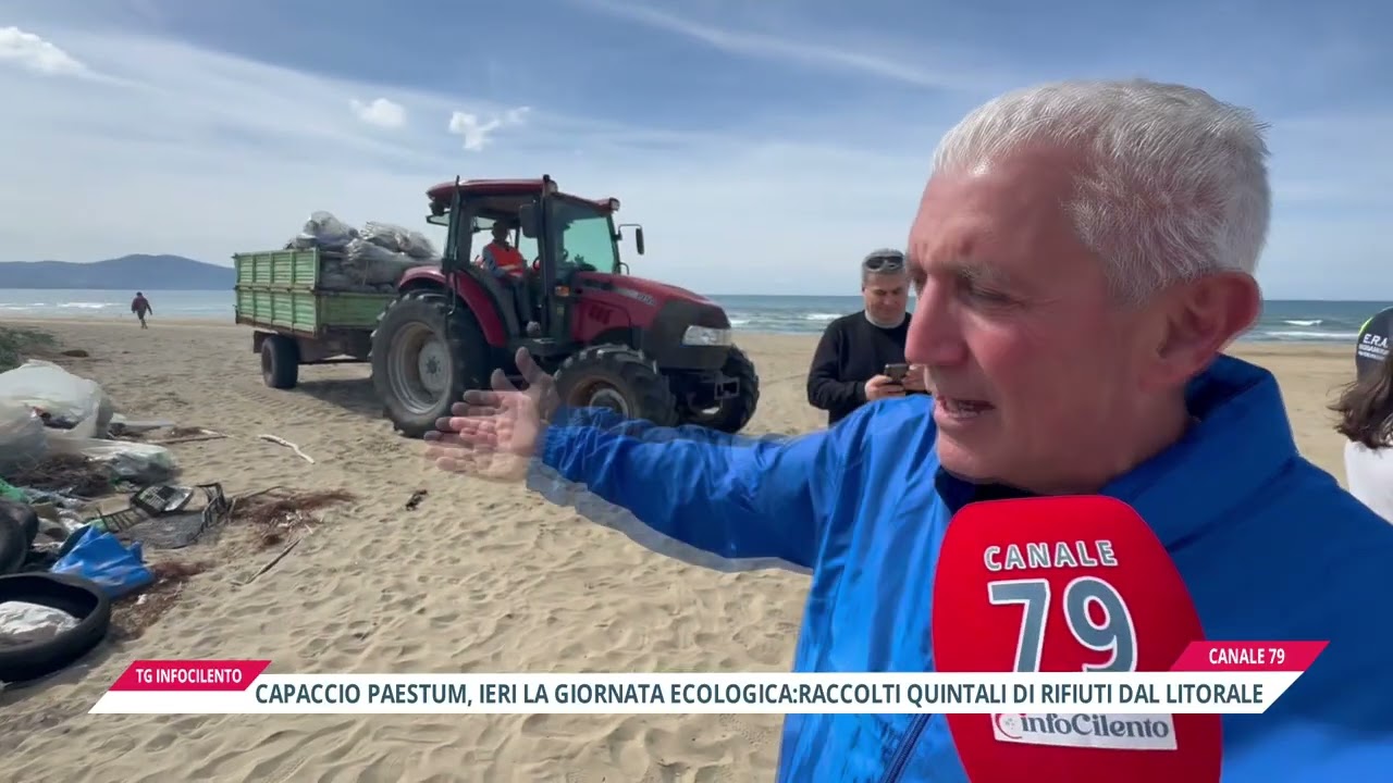 Capaccio Paestum, ieri la giornata ecologica: raccolti quintali di rifiuti dal litorale