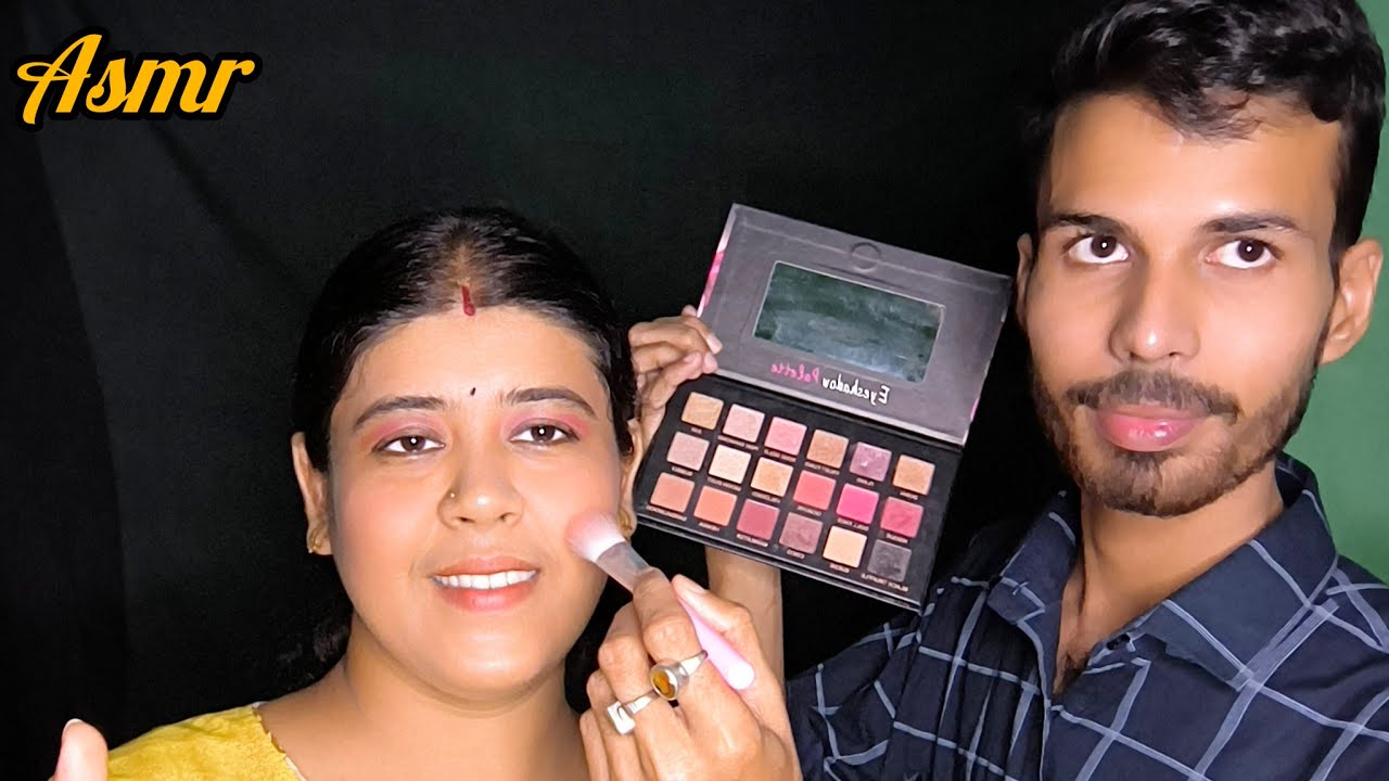 ASMR || My brother doing my makeup for the first time ( Personal attention) 💄💄💄