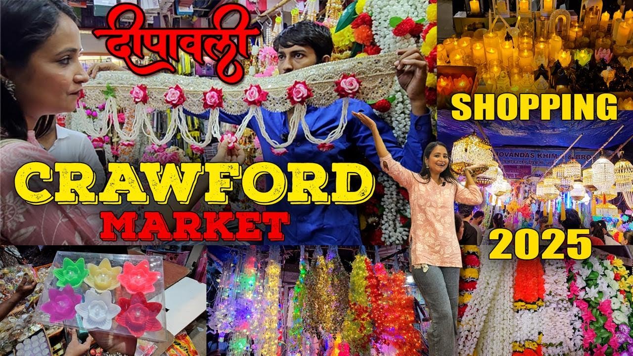 Mumbai Crawford Market Diwali Shopping 2025: Sabse Sasti Lights, Kandil, Diye! (Budget Vlog)