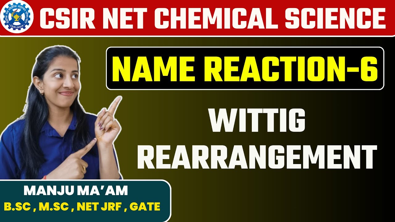 CSIR NET 2024 Chemical Science | Wittig Rearrangement Reaction Organic Chemistry by Manju Mam