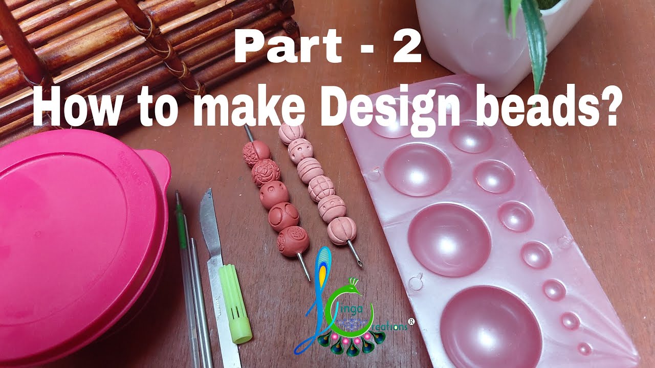 How to make design beads? part -2 |For beginners|Air dry clay| linga creations|AnanthavalliSaravanan