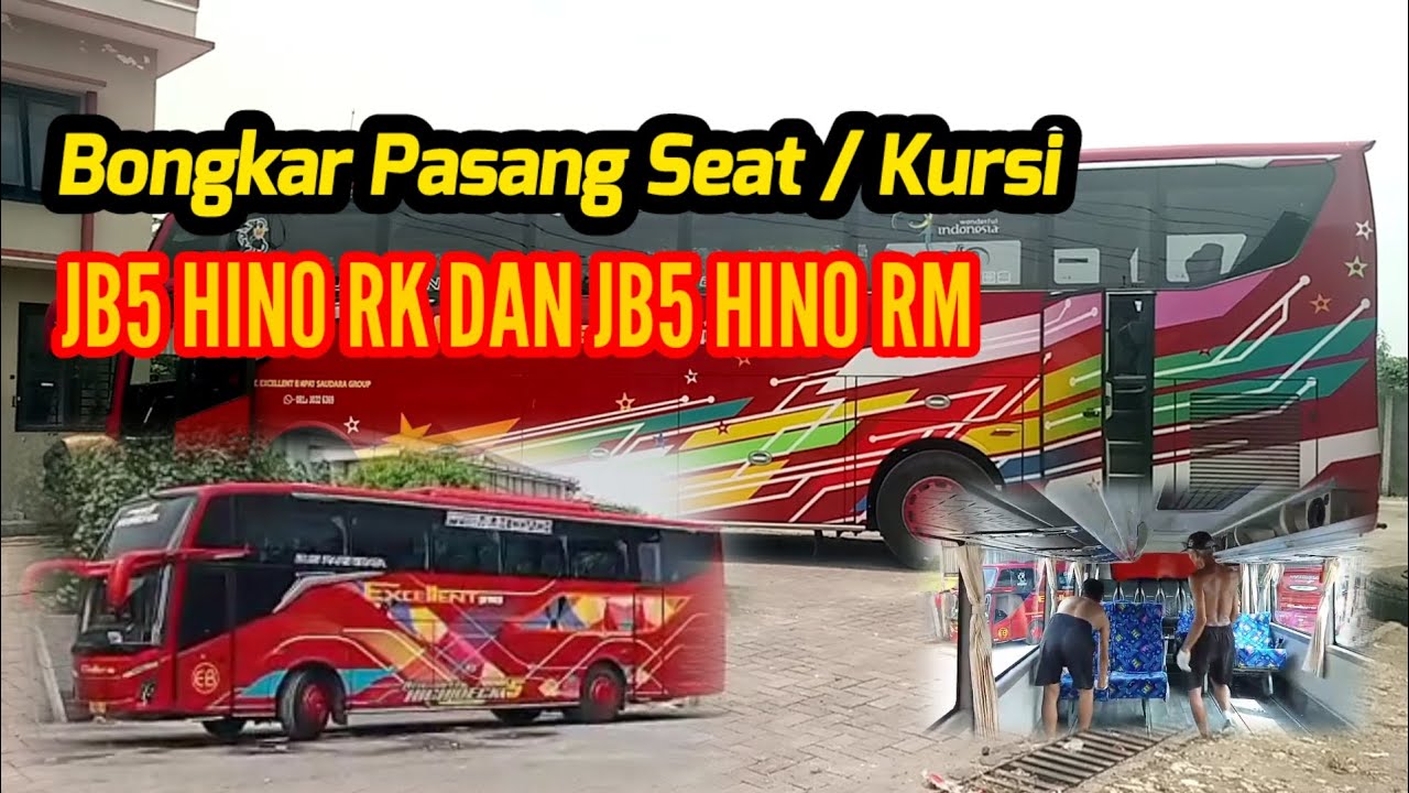 JB 5 Hino RM & JB 5 Hino RK Ganti Kursi #busmania #buspariwisata #parapejuangkeluarga 