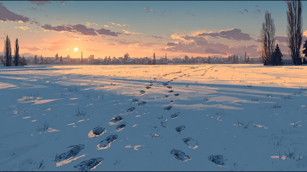 Winter Footsteps at Sunset ❄️ Timeless Jazz Classics | Quiet Retro Mood