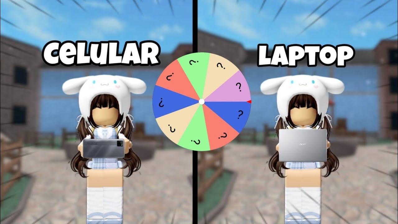 Celular vs laptop + ruleta de mm2 😰