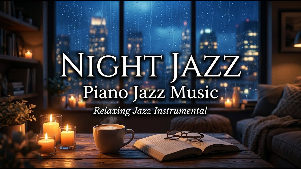 Late Night Smooth Jazz Piano - Soft Jazz Background Music for Relax and Stress Relief
