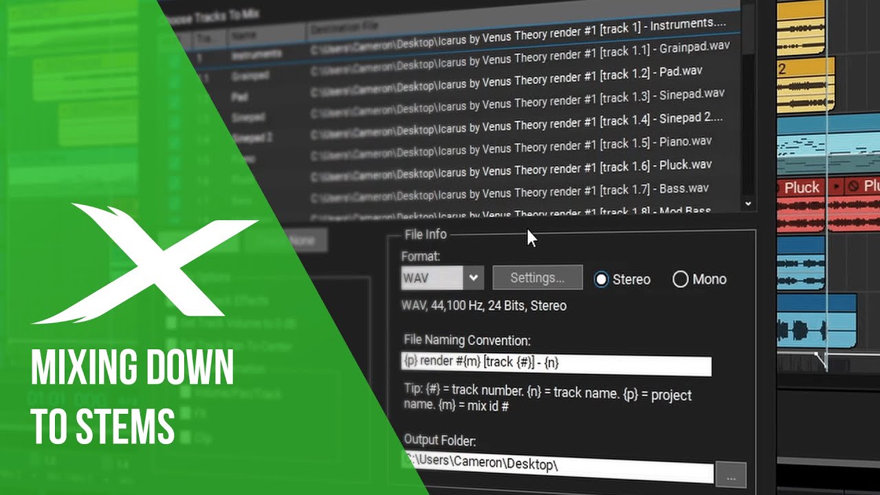 Mixcraft University | Mixing Down to Stems