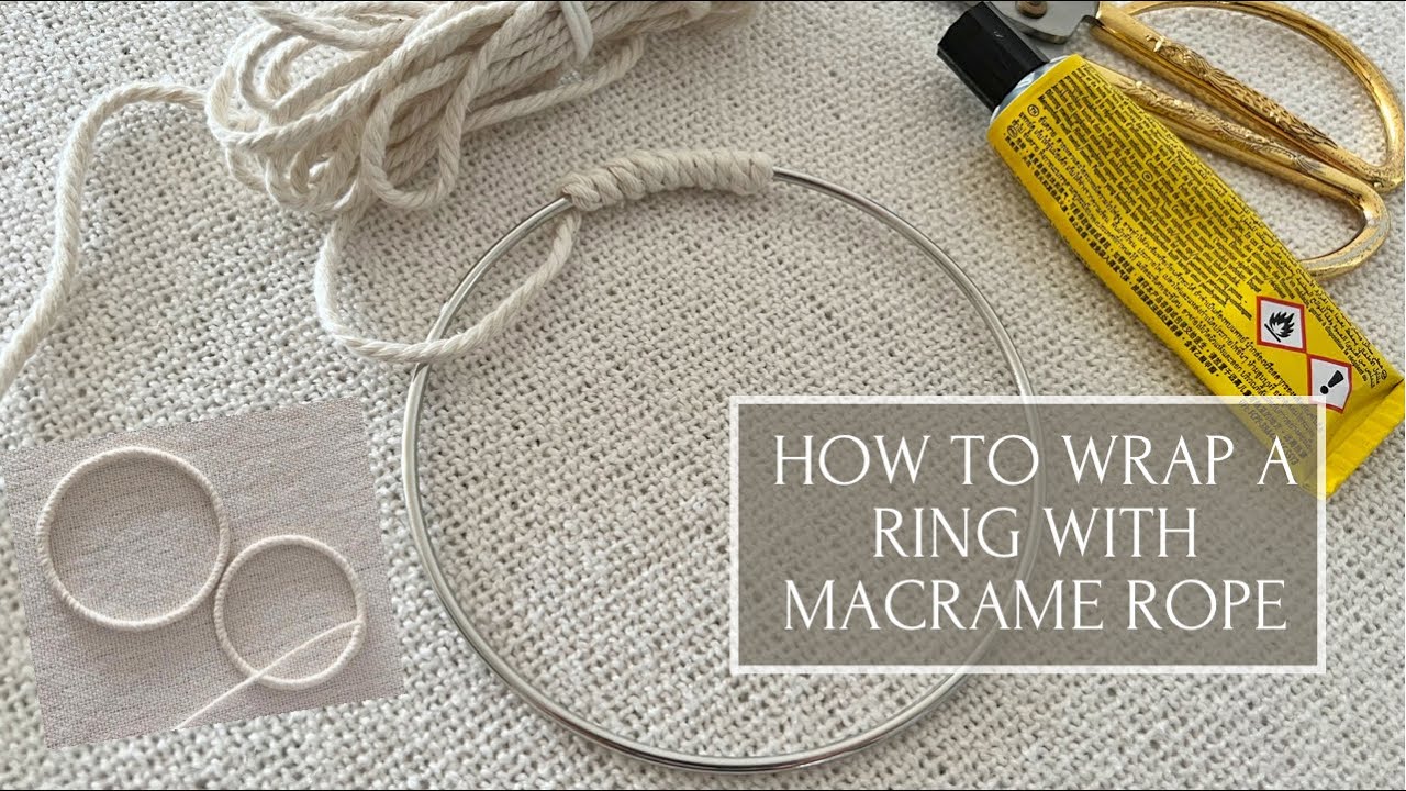 How To Wrap A Ring With Macrame Rope | EASY Macrame Tip