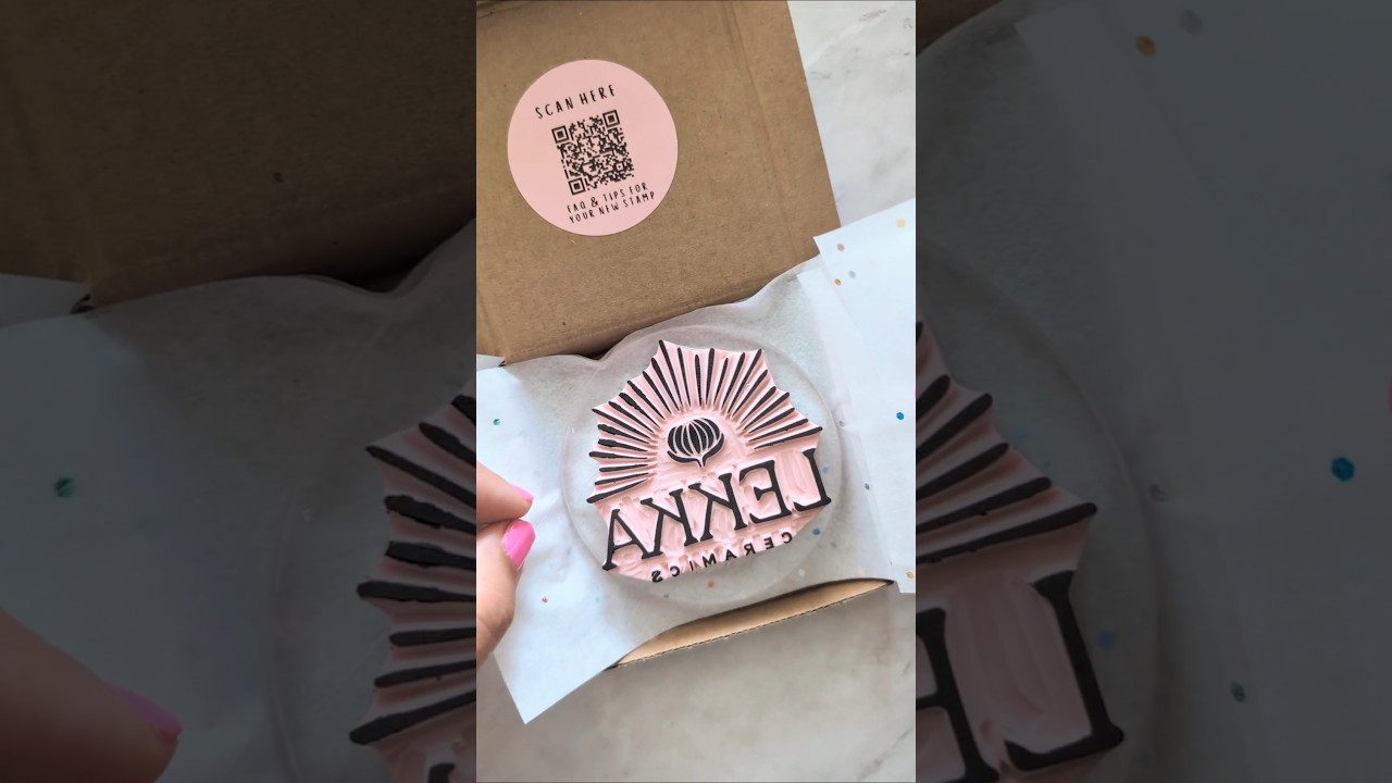 Making a logo stamp for a fellow ceramicist today ❤️ #ceramics #rubberstamp #processvideo