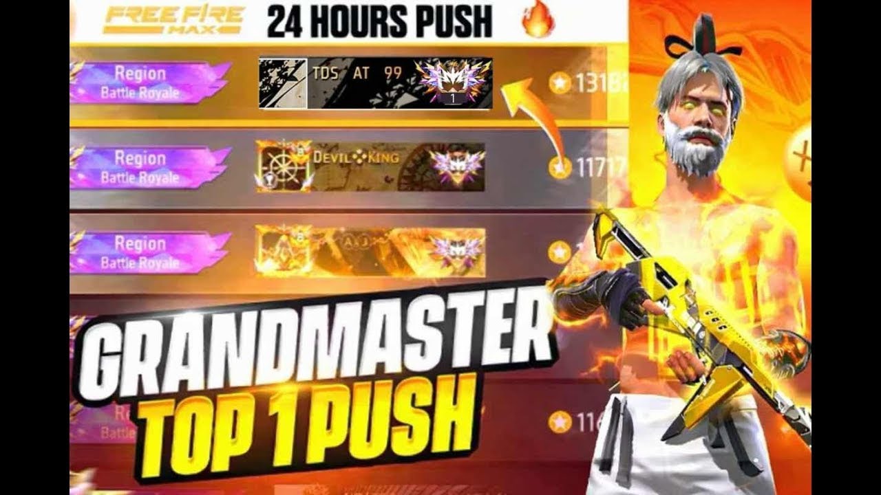 REGION TOP 100 PUSH! GARENA FREE FIRE 🔥!