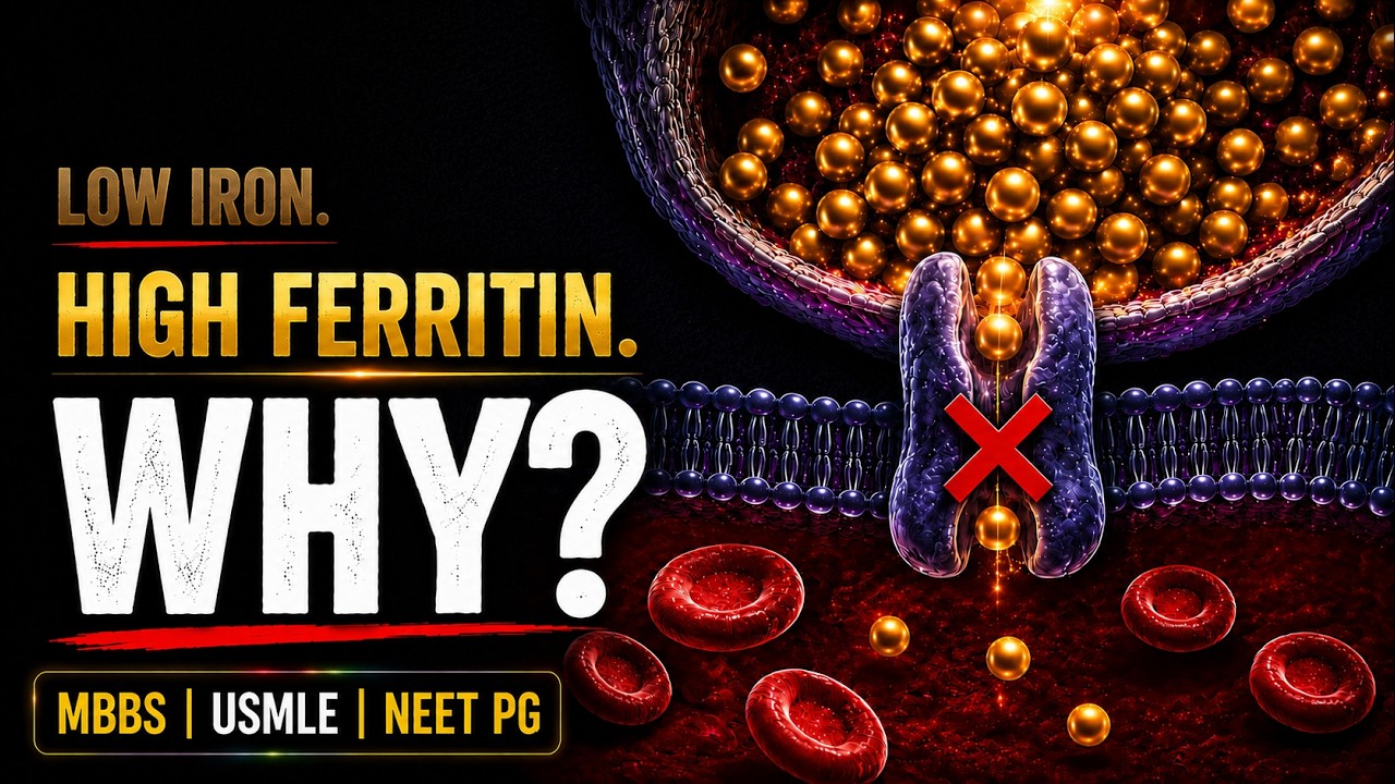 Chronic Disease Anemia: Hepcidin & Ferroportin Levels TRAP? | USMLE MBBS