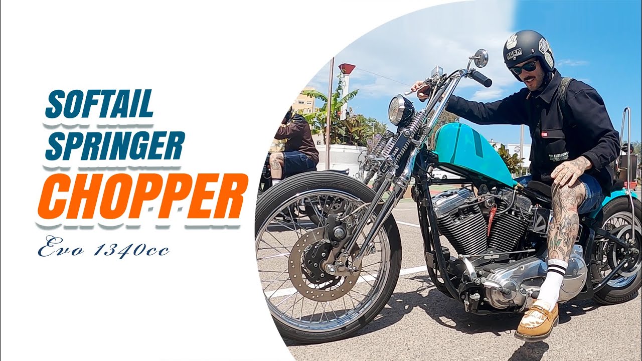 Espectacular H.D Softail Springer CHOPPER🔥 Motor Evo 1340cc de 1994👈