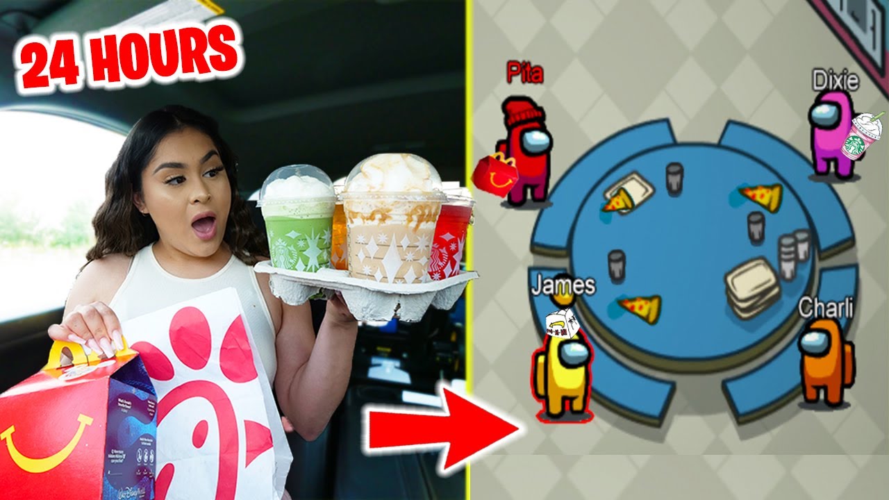 Among Us Picks MY FOOD for 24 HOURS!